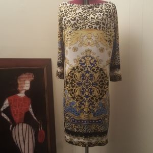 Magic Print Sheath Tunic Dress Size XL Petite